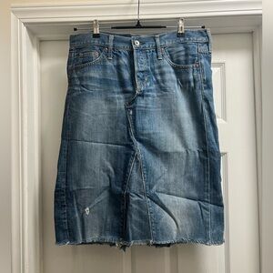 GAP Denim Skirt with Frayed Hem